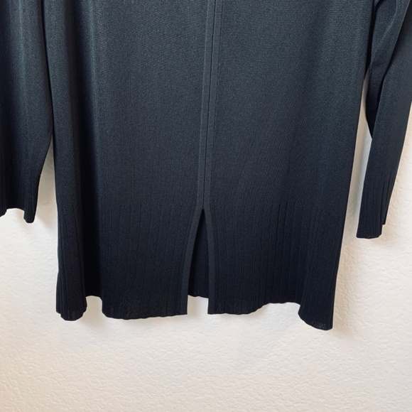 Exclusively Misook Woman Black Tunic Top 1X Classic Dressy Old Money Modest Work - Picture 5 of 14